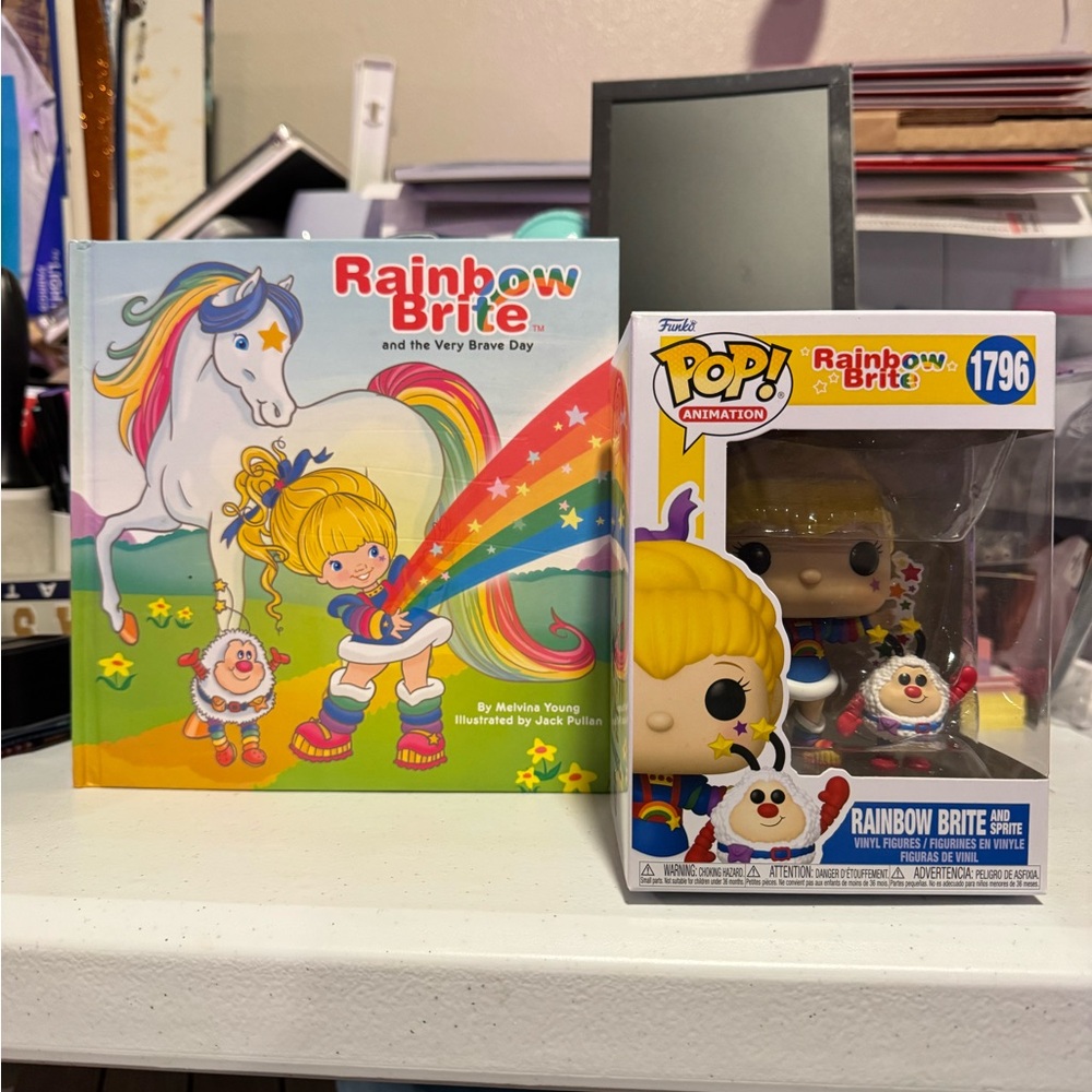 Rainbow Brite & Sprite Funko and Rainbow Brite book